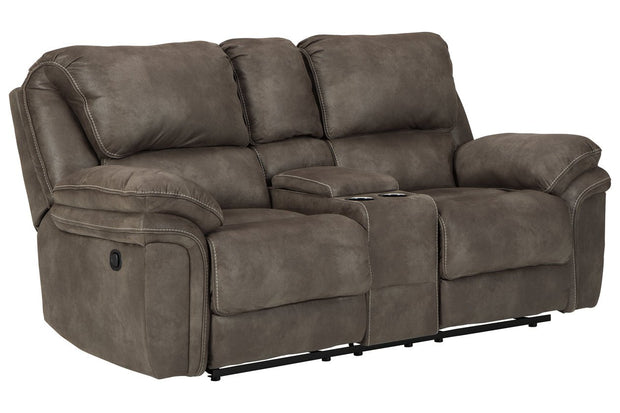 Trementon Graphite Reclining Loveseat with Console