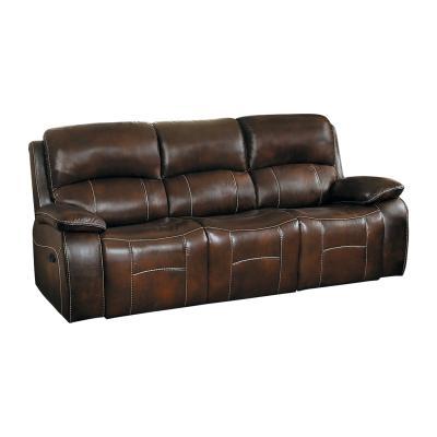 Mahala Brown Top Grain Leather Reclining Sofa
