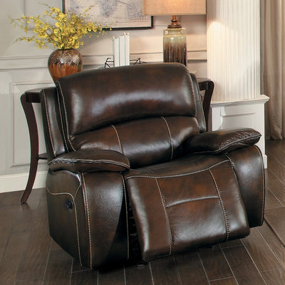 Mahala Brown Top Grain Leather Reclining Chair