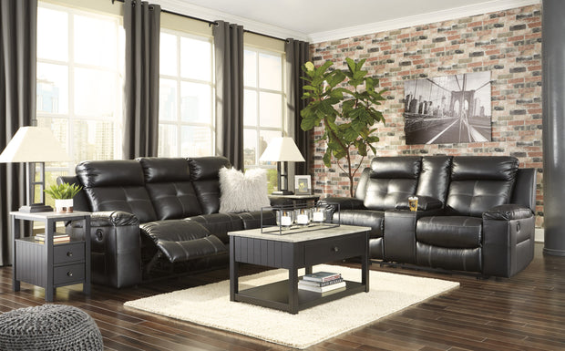 Kempten Black LED Reclining Living Room Set