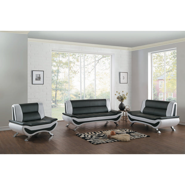 Veloce Black/White Living Room Set