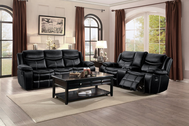 Bastrop Black Reclining Living Room Set