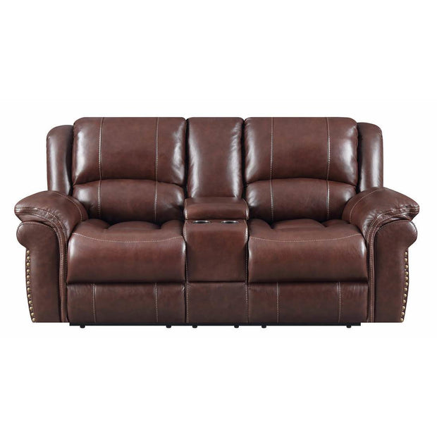 Gatsby Brown 3-Piece Leather Reclining Living Room Set