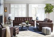 Altonbury Walnut Leather Living Room Set