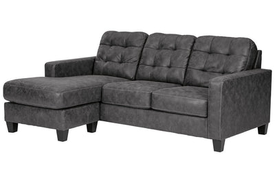 Venaldi Gunmetal Queen Sofa Chaise Sleeper