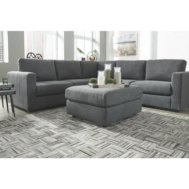 Candela Charcoal Oversized Accent Ottoman