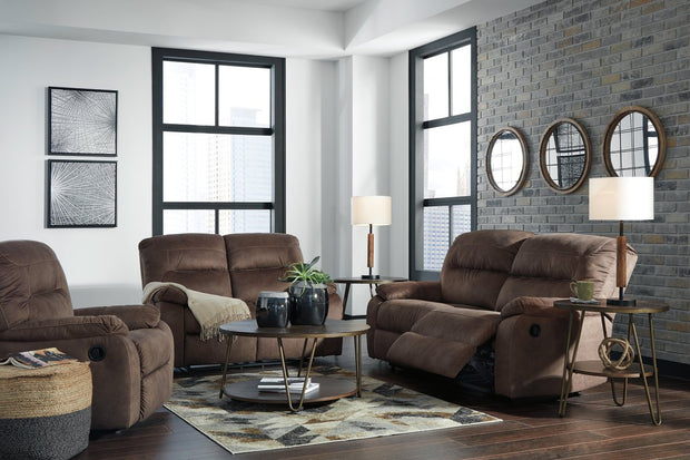 Bolzano Coffee Reclining Living Room Set