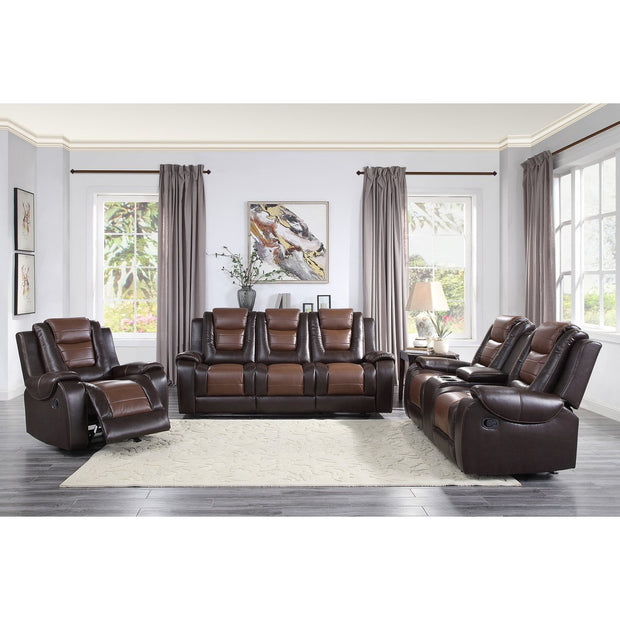 Briscoe Brown Double Reclining Living Room Set