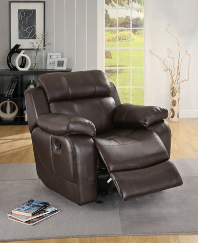 Marille Brown Bonded Leather Reclining Chair