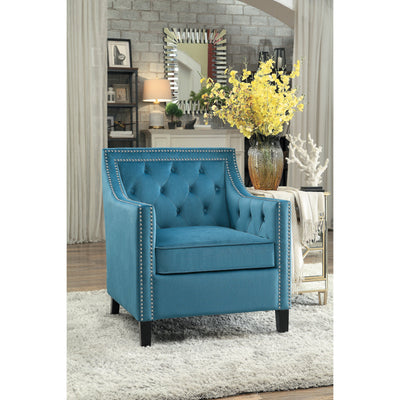 Grazioso Blue Velvet Accent Chair
