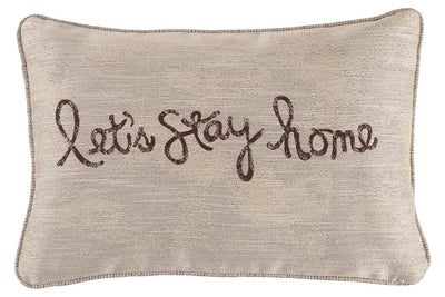 Lets Stay Home Chocolate Pillow (Set of 4)