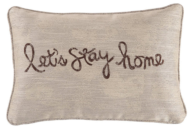 Lets Stay Home Chocolate Pillow (Set of 4)