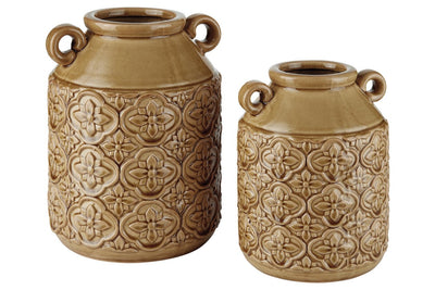 Edaline Ochre Vase (Set of 2)