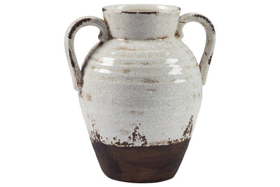 Dion Distressed White Vase