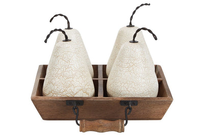 Brendy Antique White/Brown Accessory Set (Set of 5)