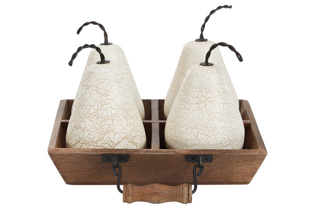 Brendy Antique White/Brown Accessory Set (Set of 5)