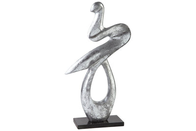 Devri Black/Silver Finish Sculpture