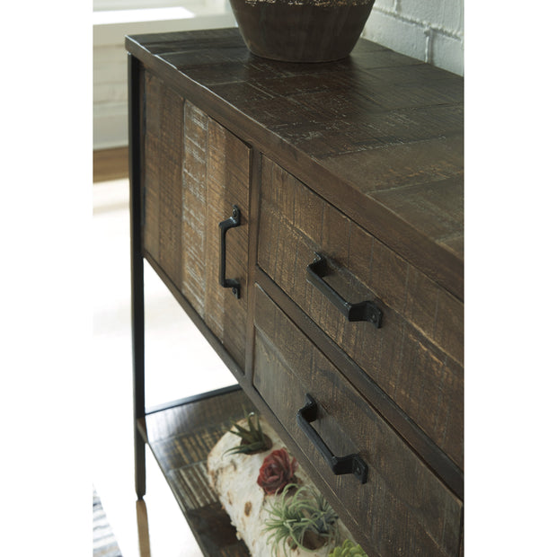 Lamoney Gray/White/Brown Accent Cabinet