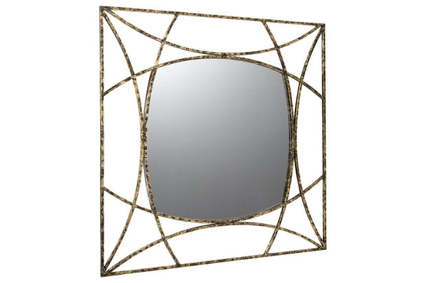 Keita Black/Gold Finish Accent Mirror