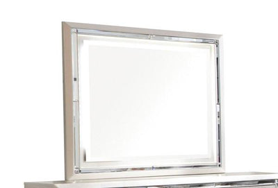 Lonnix Silver Finish Bedroom Mirror