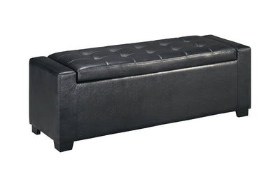 Benches Black Upholstered Storage Bench