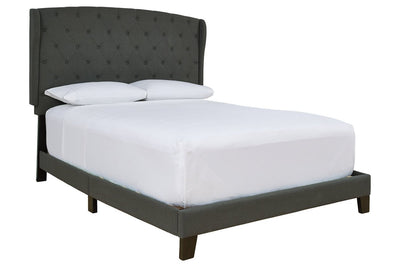 Vintasso Charcoal King Upholstered Platform Bed