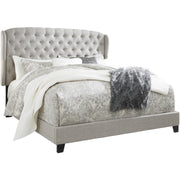 Jerary Khaki Wingback Queen Upholstered Bed