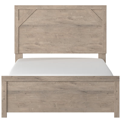 Senniberg Light Brown/White Full Panel Bed