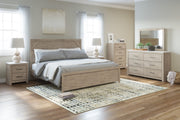 Senniberg Light Brown/White Panel Bedroom Set