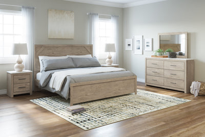 Senniberg Light Brown/White Panel Bedroom Set
