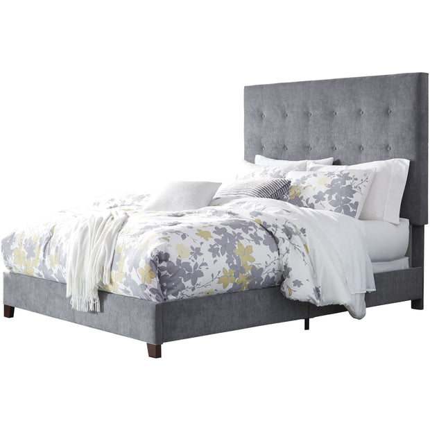 Dolante Gray Tufted Queen Upholstered Bed