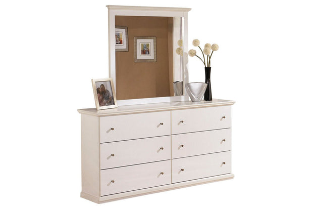 Bostwick Shoals White Bedroom Mirror