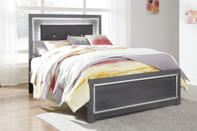Lodanna Gray Full LED Panel Bed