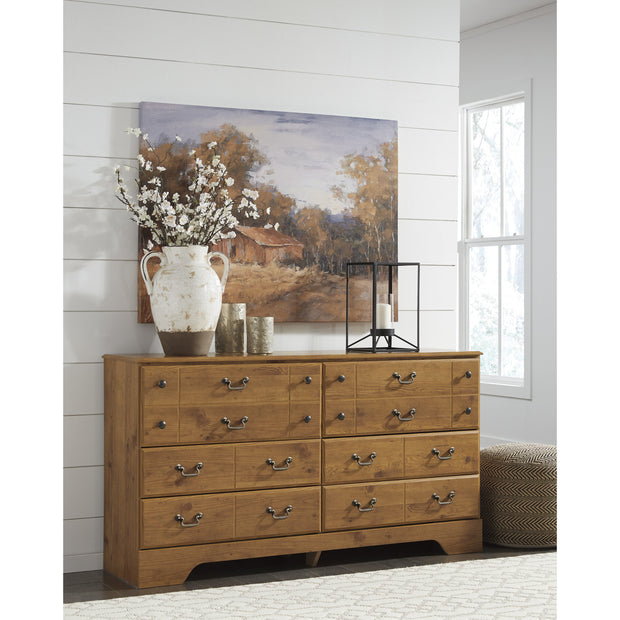light brown dresser Nomad Six Drawer Dresser