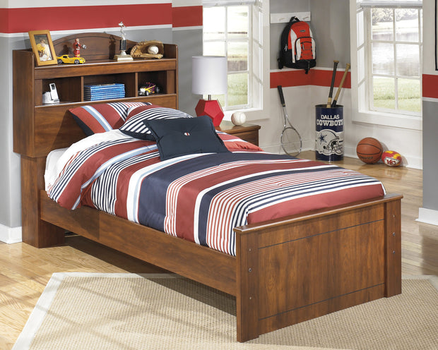 Barchan Brown Twin Bookcase Bed