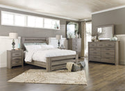Zelen Warm Gray Panel Bedroom Set