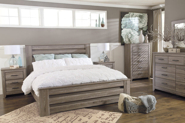 Zelen Warm Gray Panel Bedroom Set