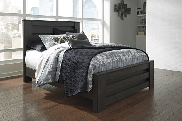 Brinxton Black Queen Panel Bed