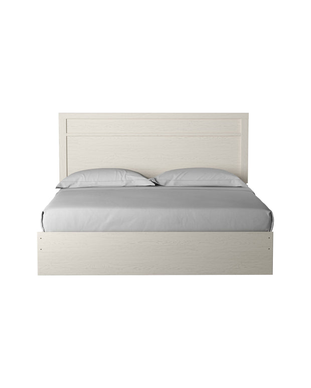 Stelsie White  King Panel Bed
