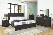 Belachime Black Panel Bedroom Set