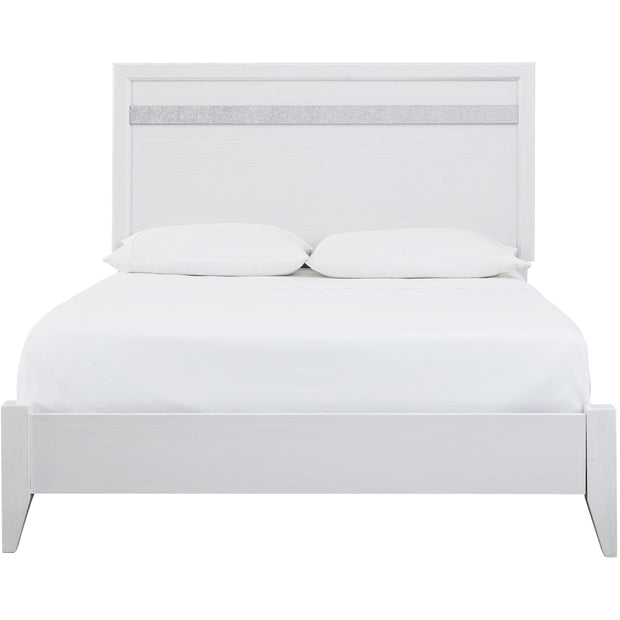 Jallory White Queen Panel Bed