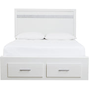 Jallory White Queen Footboard Storage Platform Bed