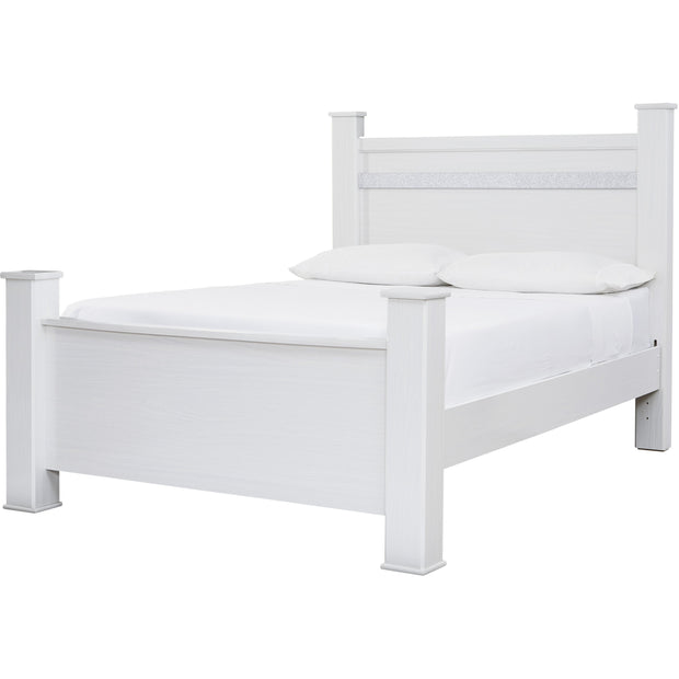 Jallory White Queen Poster Bed