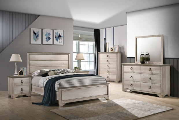 Patterson Driftwood Gray Panel Bedroom Set