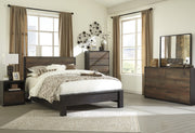 Windlore Dark Brown Panel Bedroom Set | B320