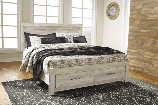 Bellaby Whitewash King Storage Platform Bed