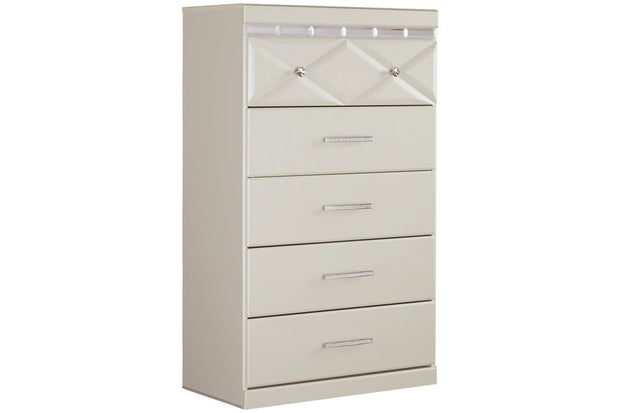 Dreamur Champagne Chest of Drawers