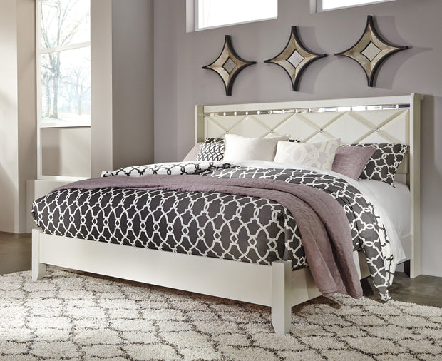 Dreamur Champagne King Panel Bed