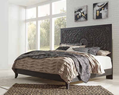 Paxberry Black King Panel Bed