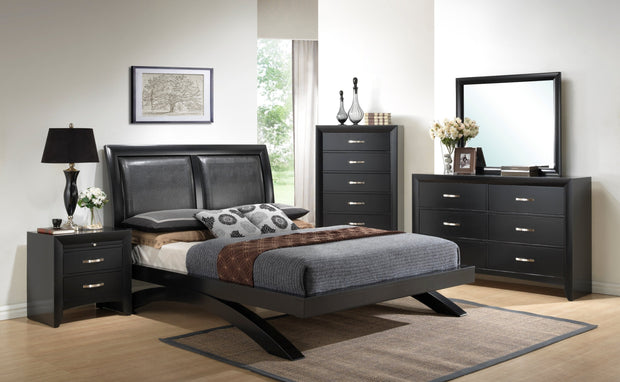 Galinda Black Arch Platform Bedroom Set